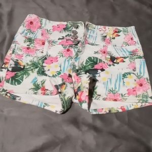 Brand new floral jean shorts